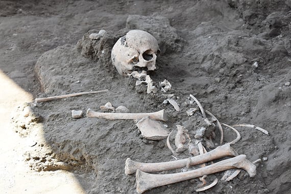 'Exceptional discovery' at Pompeii: child's skeleton unearthed