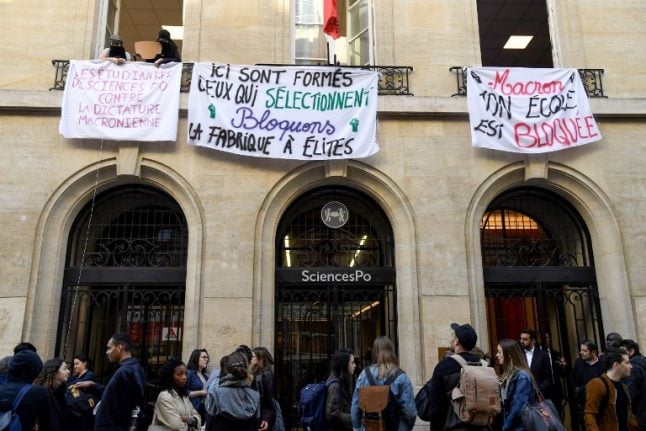 Paris: French students blockade prestigious Sciences Po university