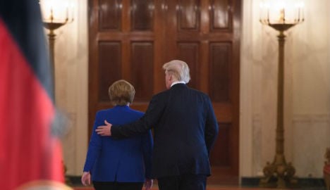 Trump hosts 'extraordinary woman' Merkel for White House talks