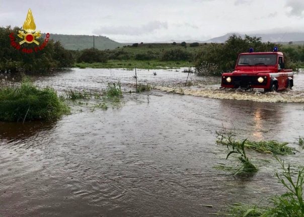 Sardinia got a quarter of its annual rainfall in the past 48 hours