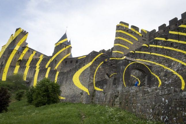 Artist's makeover of Carcassonne's historic fortress angers locals