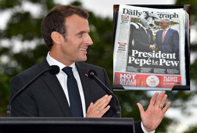 Macron laughs off his 'delicious' faux pas in Australia