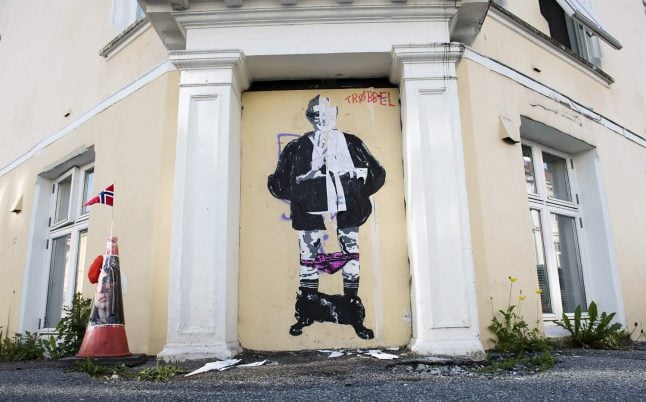 New politician street art appears at site of Norway’s 'minister crucifixion' painting