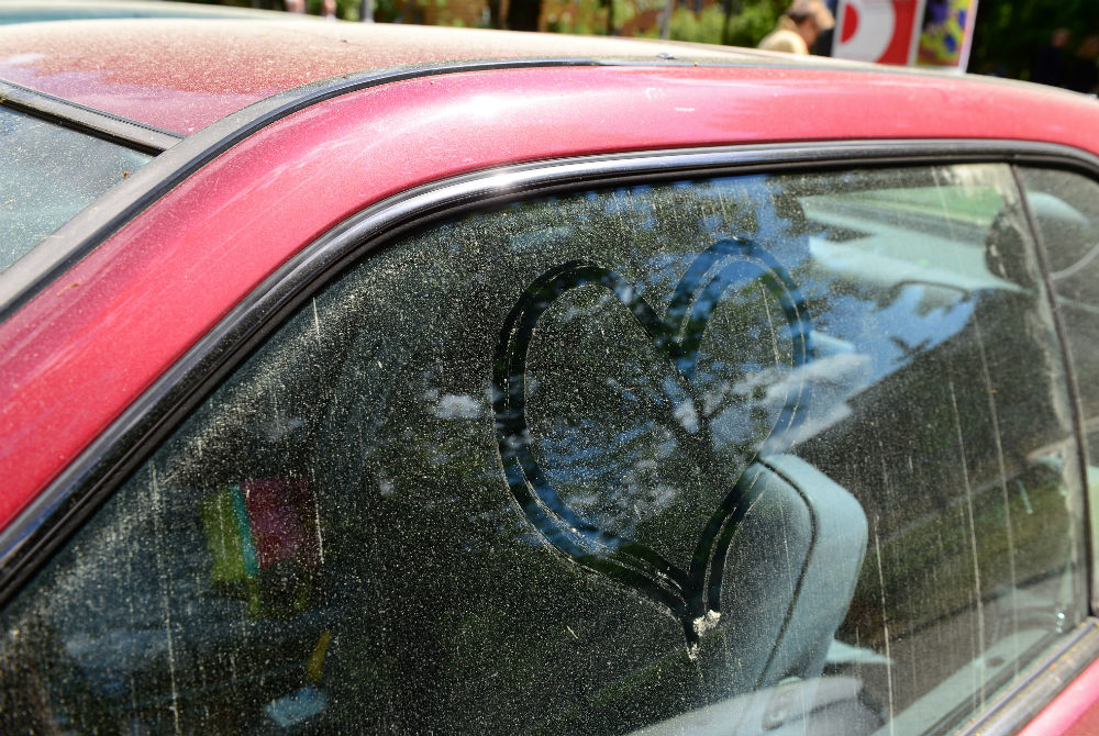 Here’s why your car has been covered in a strange yellow dust lately