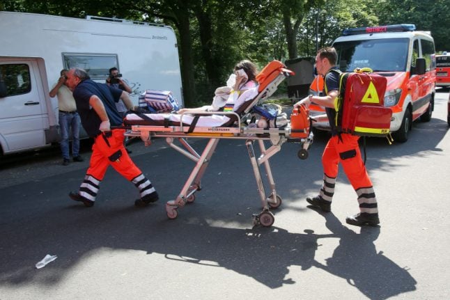 Nine school pupils hospitalized at Hamburg sports event on hottest day of year