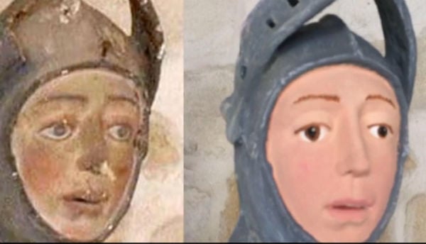 New botched restoration gives 500-year-old St George statue a cartoon face