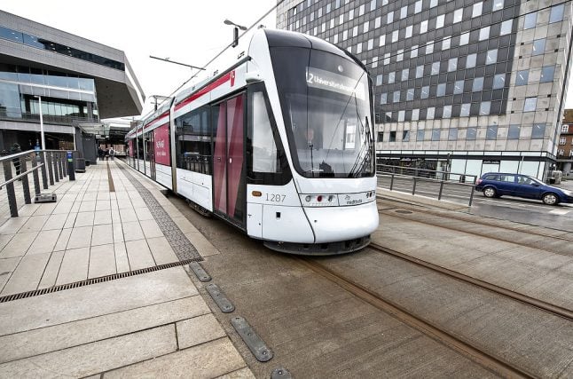 Cyclist not seriously injured after collision with Aarhus light rail
