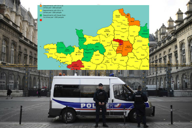 Map Where In France You Are Most Likely To Be A Victim Of Crime