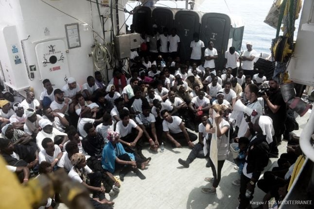 Fear, fatigue, relief on rescue boat for migrants heading to Spain