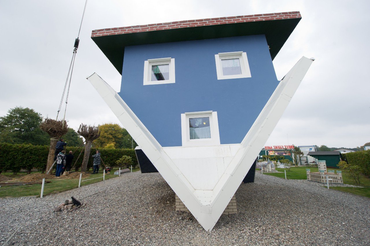 Upside-down house in Germany