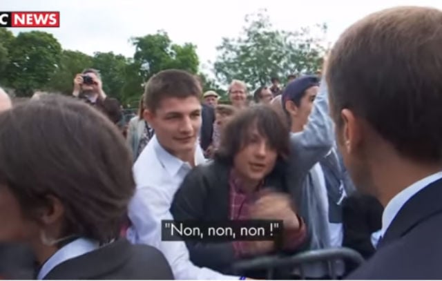 WATCH: 'Non, non, non!' - Macron hands out a tongue-lashing to cheeky French teen