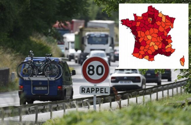 Where in France are the countryside roads the most dangerous?