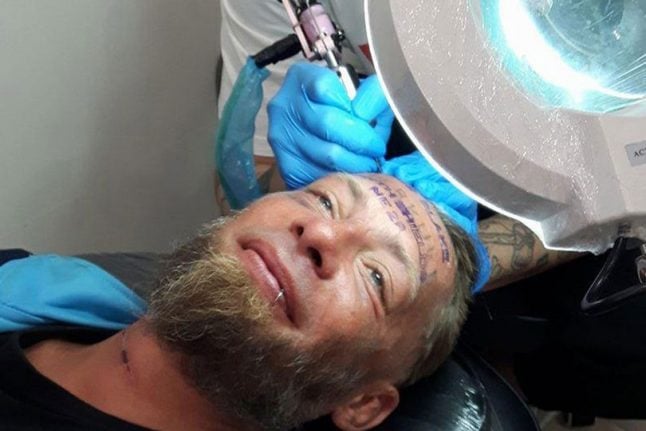 Benidorm Brits launch fundraiser for homeless man paid €100 for face tattoo in stag do prank