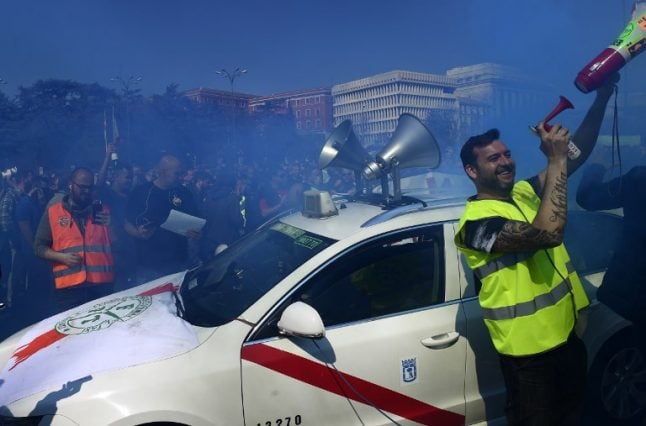 Madrid taxis join Barcelona strike against 'unfair' Uber and Cabify