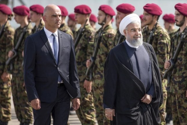Iranian president makes official visit to Switzerland