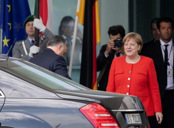 After border controls showdown, Merkel hosts anti-migrant Hungarian leader Orban