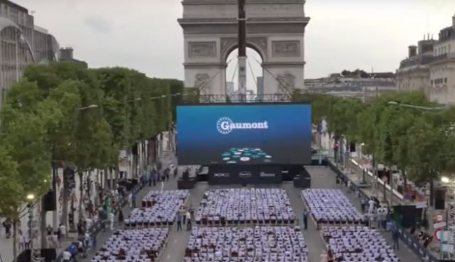 VIDEO: Champs-Elysées transformed into open-air cinema