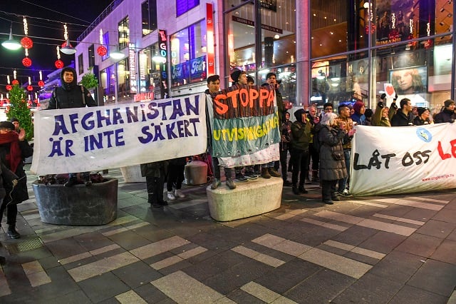 Swedish student's protest puts issue of Afghan deportations into the spotlight