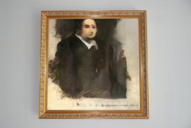 France's robot artist first to create AI painting sold at auction