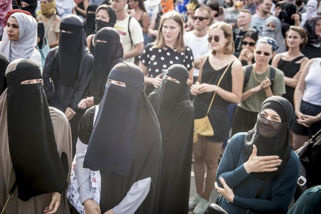Women defiant as Danish ban on full-face veil takes effect