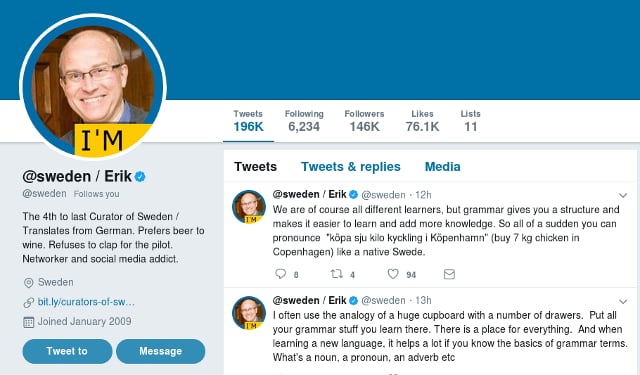 Sweden axes 'world's most democratic Twitter account'