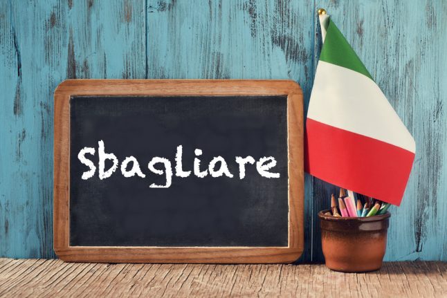 Italian word of the day: 'Sbagliare'