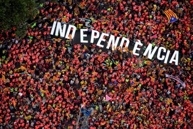 IN PICS: One million protesters rally in Barcelona for Catalan independence