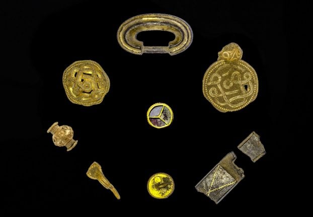 Archaeologists celebrate spectacular discovery of Danish Iron Age treasure