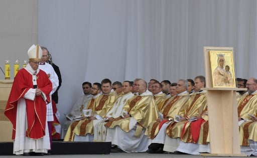Pope says youth 'outraged' by clergy sex scandals
