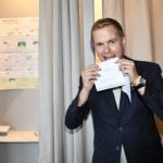 Green Party co-leader Gustav Fridolin voted in Malmö before election day.Photo: Johan Nilsson/TT