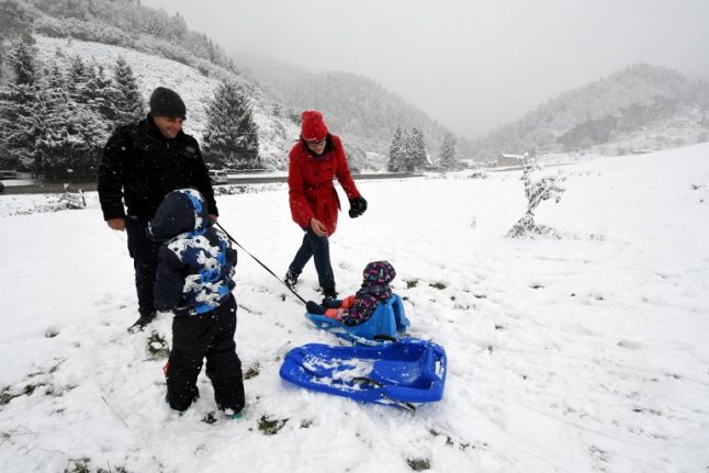 In pictures: Parts of France become winter wonderland... in October!