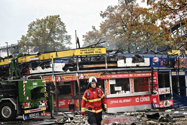 No injuries in fire at Danish amusement park