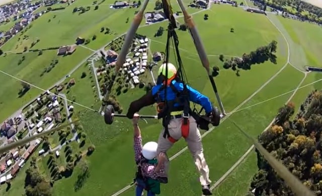 Watch: US tourist’s harrowing hang glider flight in Switzerland