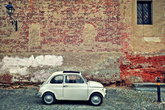 Fiat 500 on Italian street