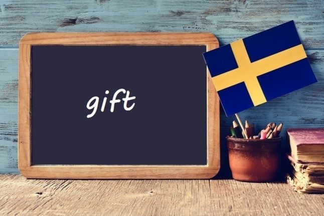 Swedish word of the day: gift