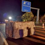 23-tonne granite block falls onto motorway in Hesse