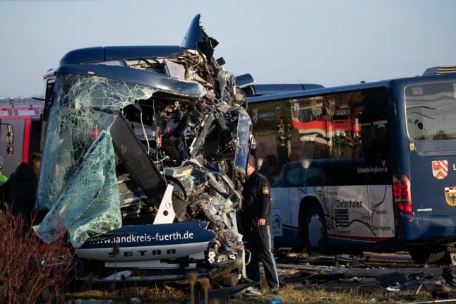 Several children among injured in bus crash near Nuremberg