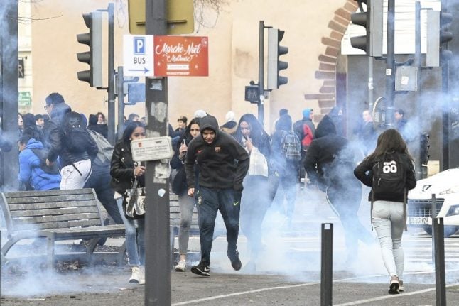 'Black Tuesday': French high school students hit the streets in protest again
