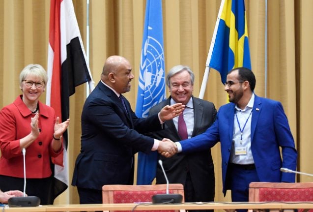 Ceasefire for key Yemen port agreed at peace talks in Sweden: UN