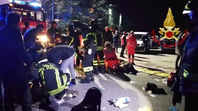 'You can't die like that': Six killed in nightclub stampede in eastern Italy
