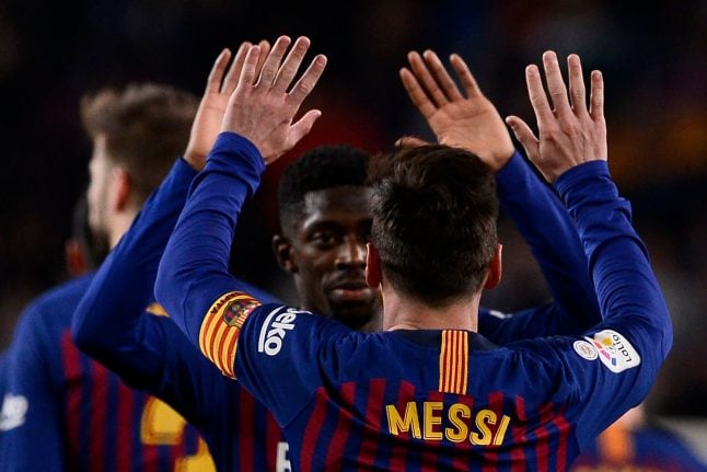 Messi, Dembele keep Barca three points clear in La Liga