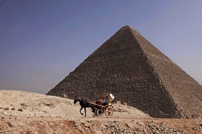 Egyptians arrested for helping Danish couple who climbed pyramid and posed naked