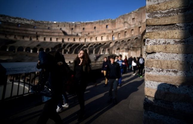 Tourist caught trying to steal a brick from Rome's Colosseum