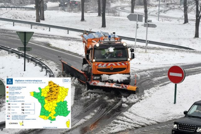 France issues weather alerts with snow on the way