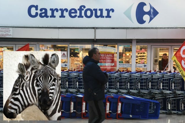 French supermarkets blasted for selling zebra meat