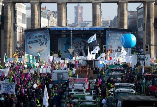 Thousands protest in Berlin against industrialised agriculture