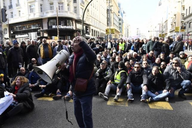 Spanish taxi strike against ride-hailing apps spreads to Madrid