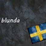 Swedish word of the day: blunda