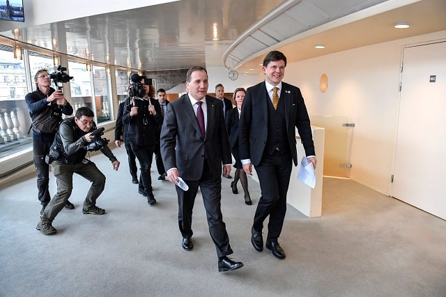 Stefan Löfven expected to be voted back in as Swedish prime minister