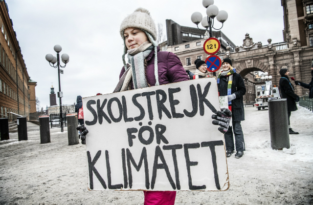 Swedish teen’s worldwide strike for climate ‘without precedent’